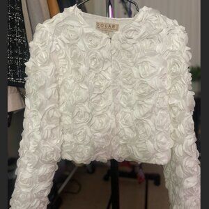 Dolan Left Coast- Floral Appliqué Cropped Jacket